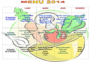 Menu Octobre 2014