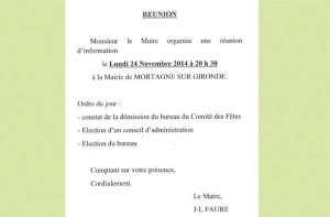 Réunion d'information