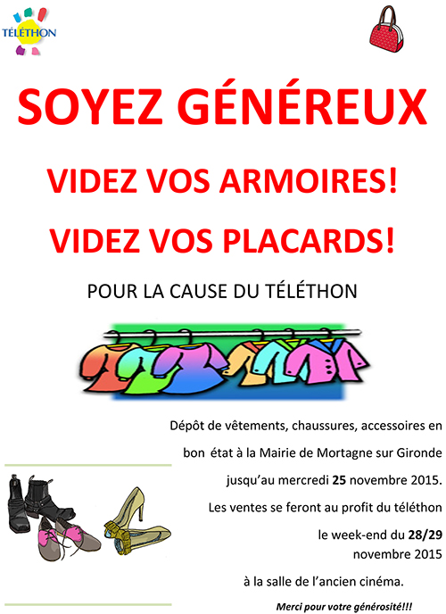 Appel collecte vêtements
