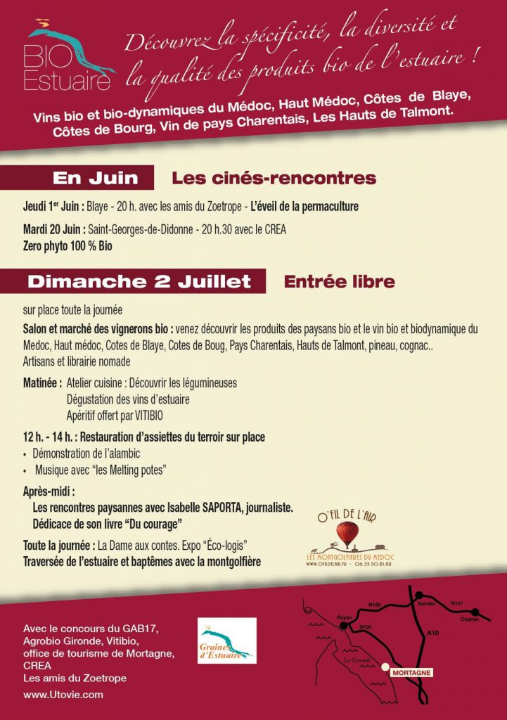 6ème salon et marché des vignerons bio de l'estuaire